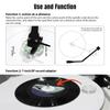 Record Adapter for EP Record Player Accessories 45 RPM Adapter for Big Hole Records Clear Acrylic Material Distance Calibration Scale Included 7"