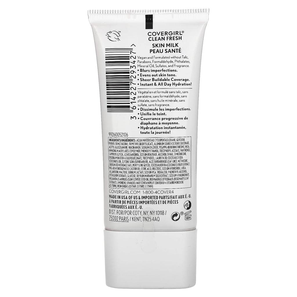 Covergirl, Clean Fresh, питательная тональная основа Skin Milk, оттенок 580 Tan, 1 жидкая унция (30 мл)