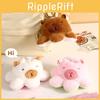 Adorable Plush Capybara Keychain Cute Cartoon Flip Face Key Accessory