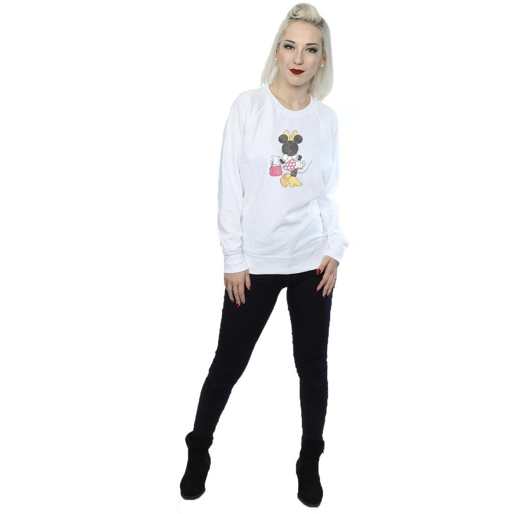Disney Womens/Ladies Minnie Mouse Back Pose Sweatshirt