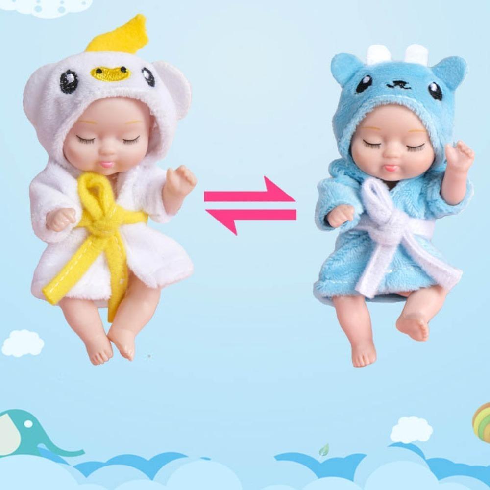 Adorable Mini Doll Simulated Animal Clothes Best Gift Lifelike Realistic Baby For Kids