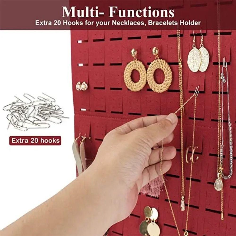 Wall Hanging Earring Storage Rack Multicolor Jewelry Organizer Bag Earring Display Stand  Ring