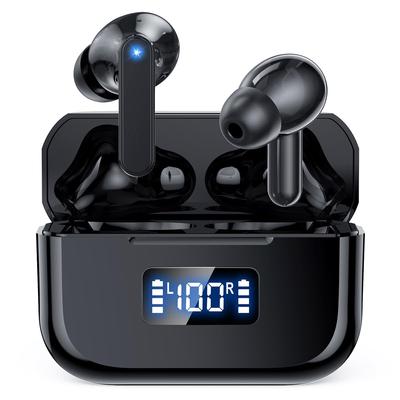 Беспроводные Bluetooth-наушники для 2025 года Bluetooth Улучшенный звук Bluetooth-наушники с мгновенным ENC Шумоподавление при звонках Удобные Siri Сенсорное управление Совместимы с [Новый