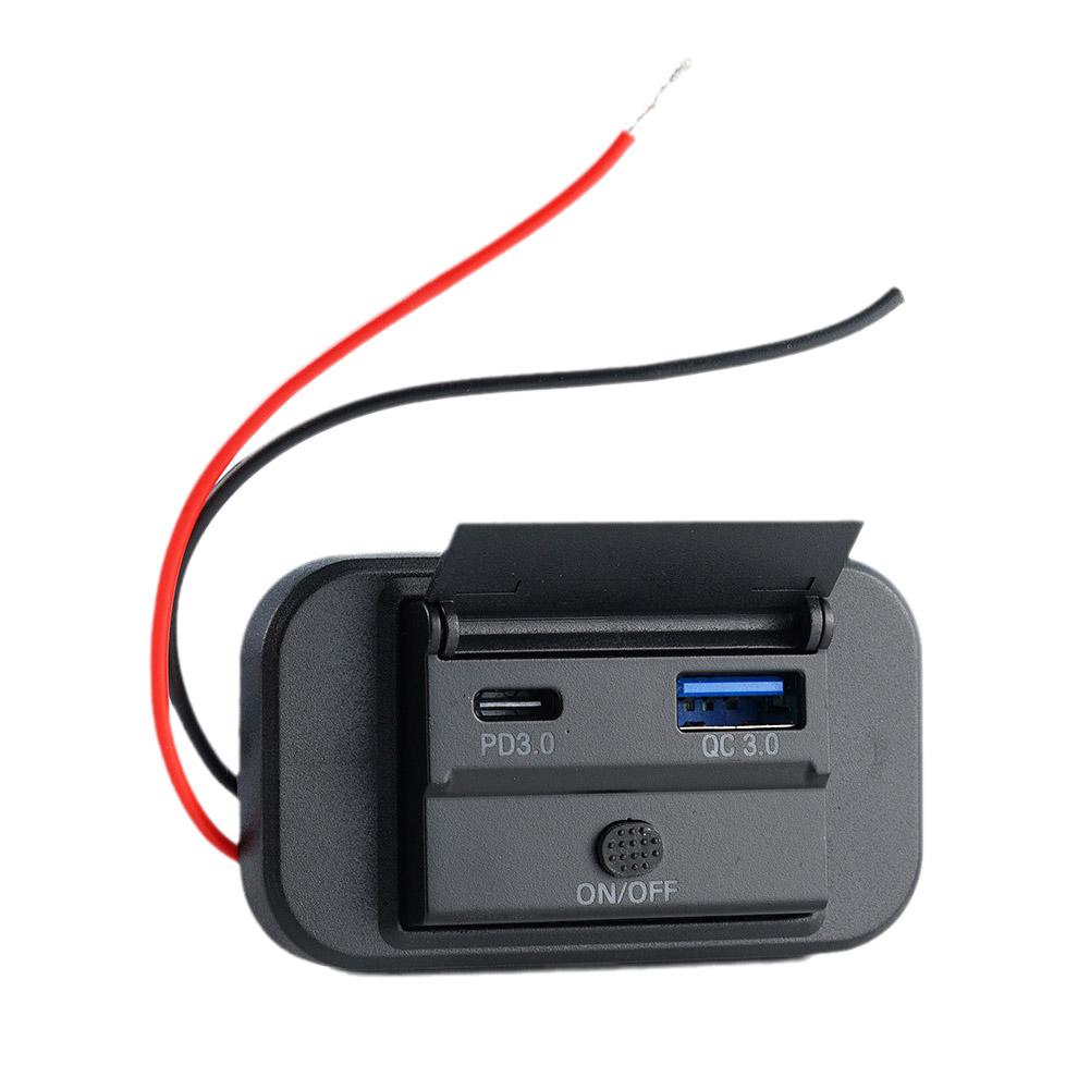 36 Вт QC3.0 Dual USB автомобильное зарядное устройство для смартфона в машине зарядное устройство для лодок модификация автофургона USB аксессуары без перфорации