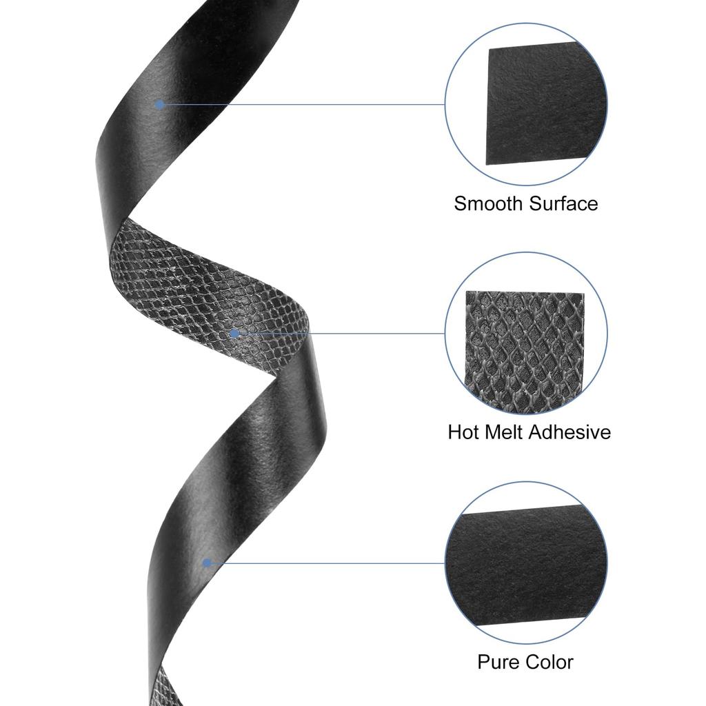 uxcell Wood Veneer Edge Bands, Wood Veneer Strip for Cabinet Repair Furniture Repair 1.9cm x 15M Black