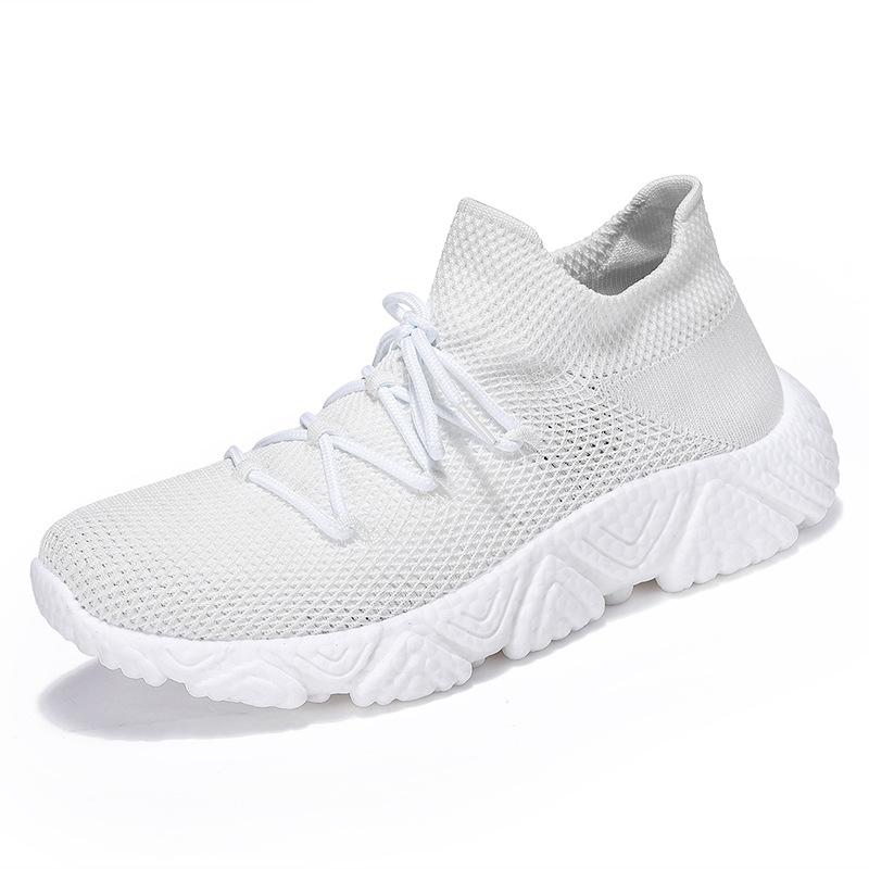Новые весенне-летние спортивные туфли на платформе, дышащая сетка Flyknit, парные туфли, уличные повседневные носки-обувь