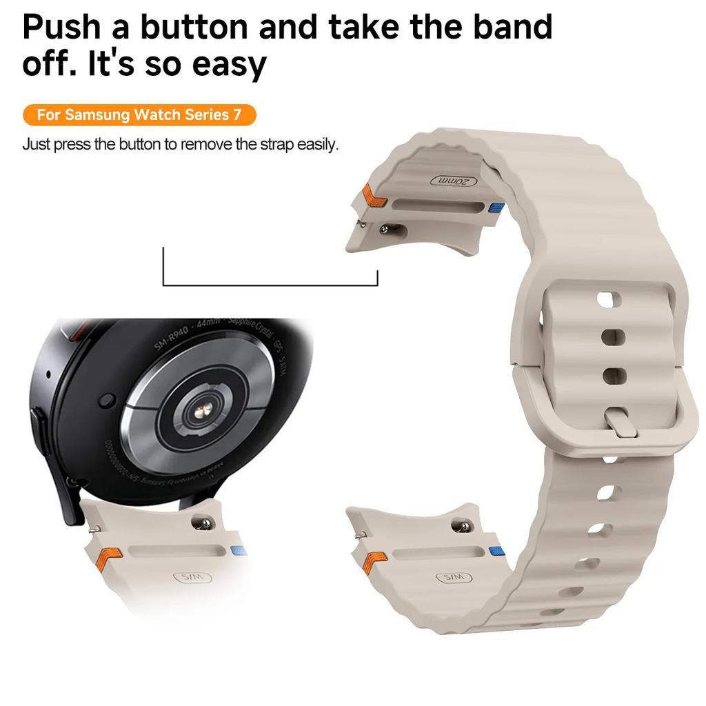 Ремешок+Переход на Ультра Чехол для Samsung Galaxy Watch 7 6 40 44мм Обновление до Galaxy Watch Ultra 47 Защитное стекло для экрана