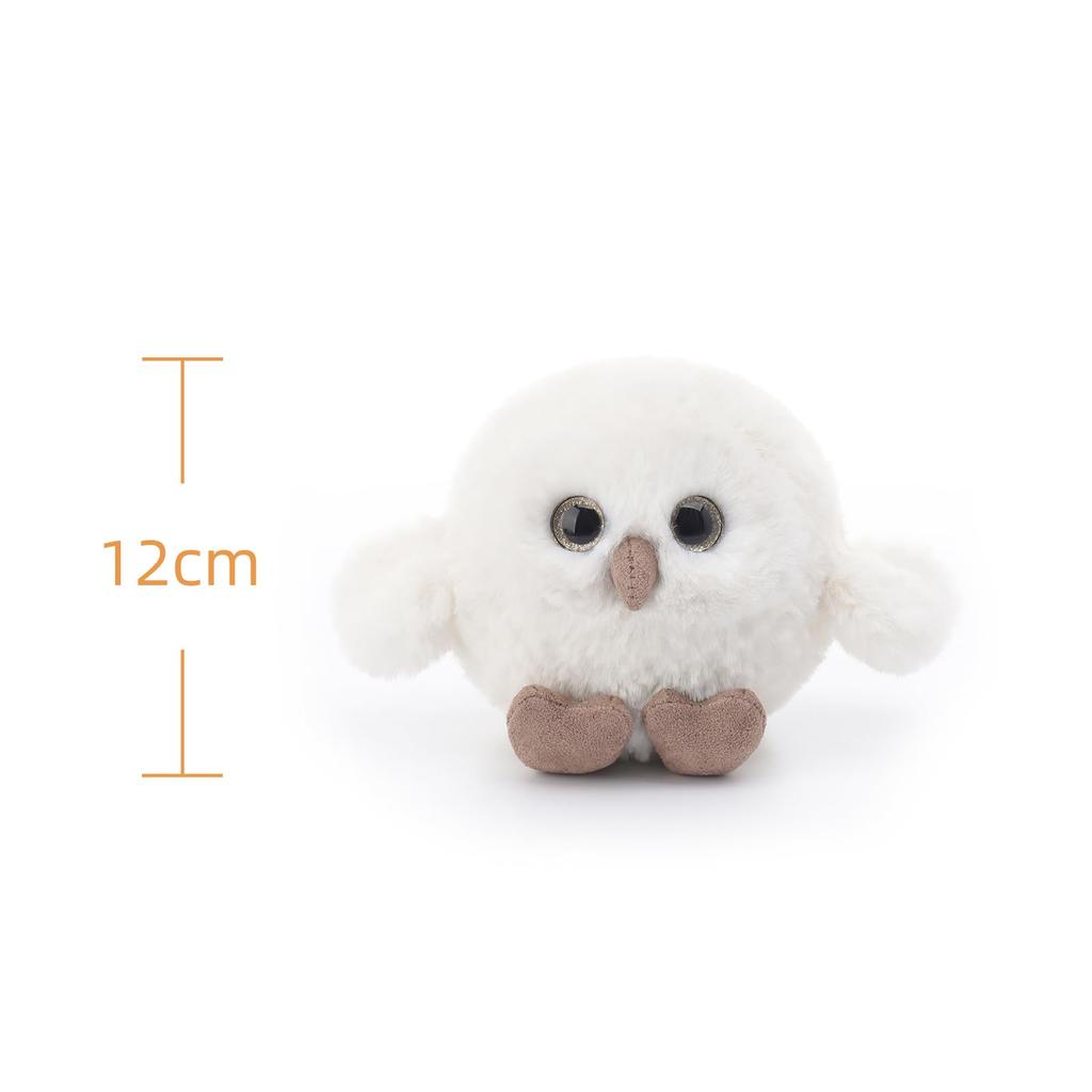 Apricot Lamb Snowy Owl Plush Toy for Kids, Soft and Cute, Fluffy Snowy Owl for Girls and Boys, 12cm