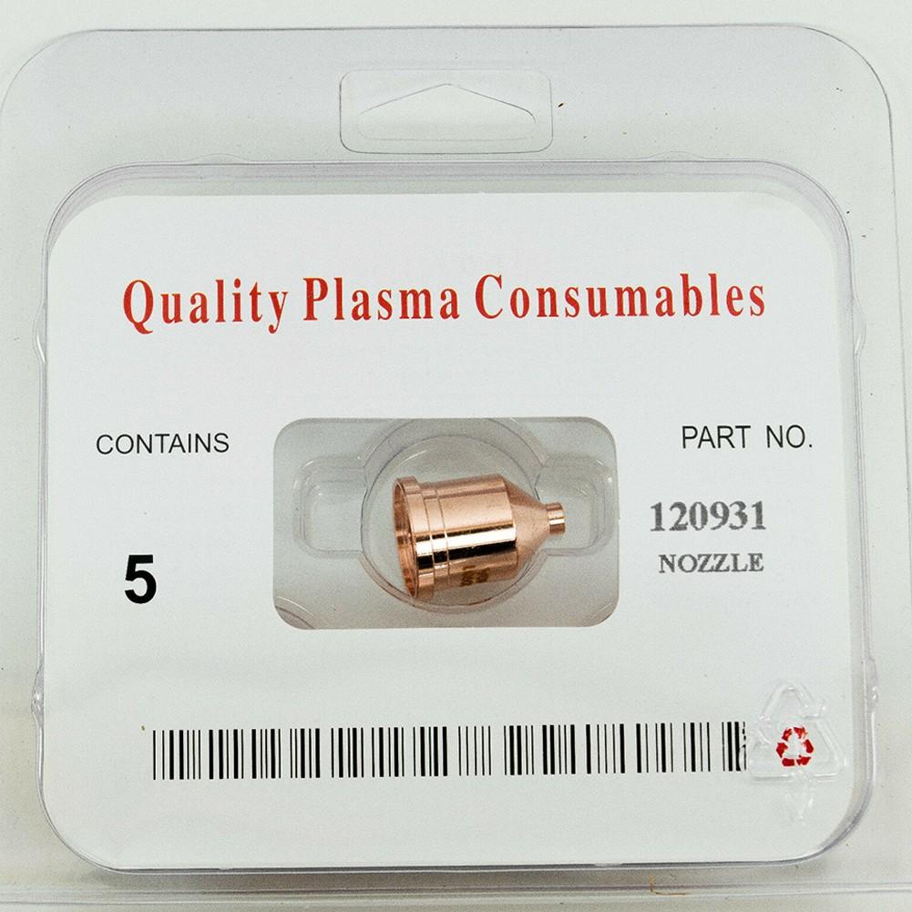 5 шт. 120931 Расходный материал для плазменной горелки 60A Наконечники Сварочный аксессуар для 1250