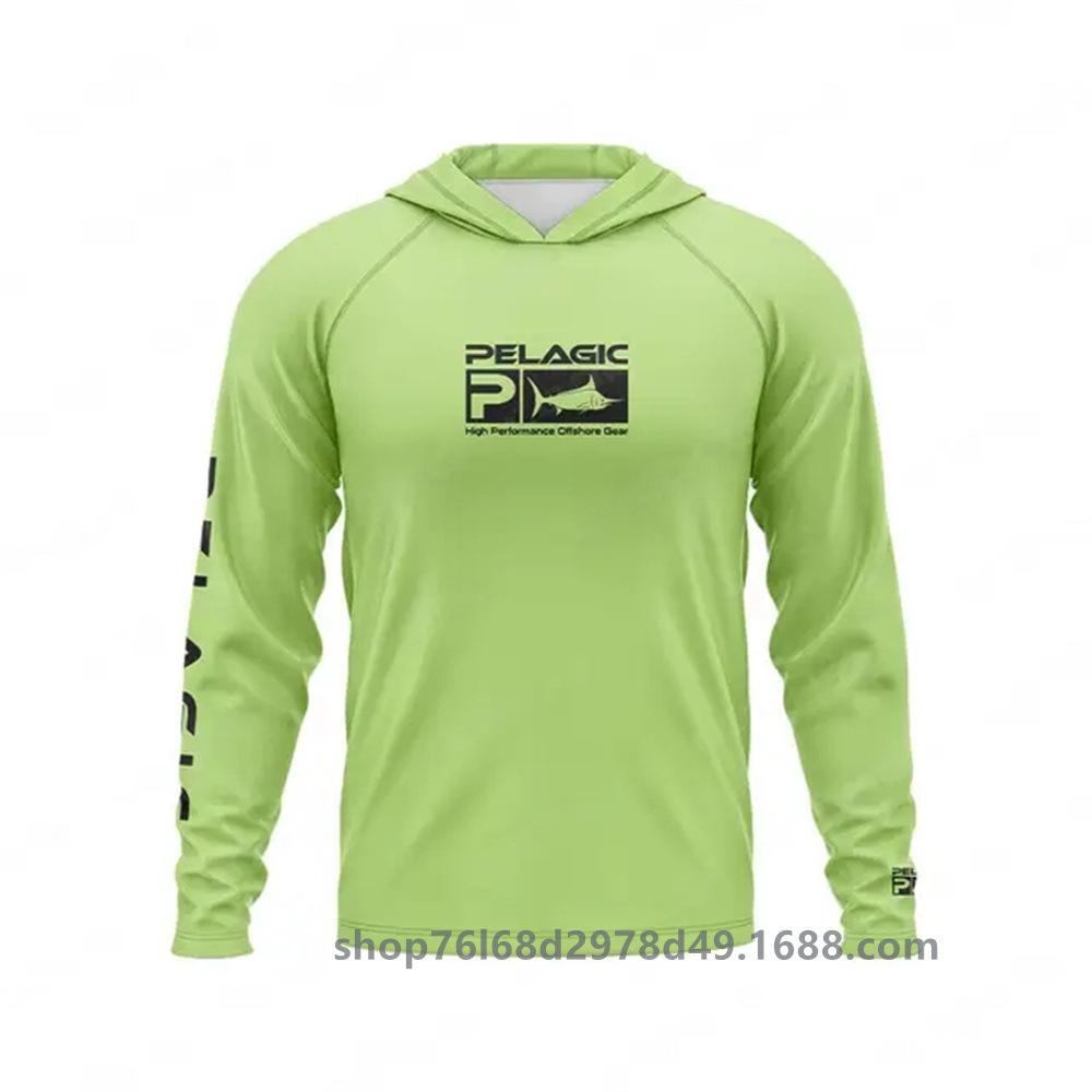 Pelagic fishing suit UPF50 long-sleeved T-shirt hoodie quick-drying breathable sunscreen supports customization