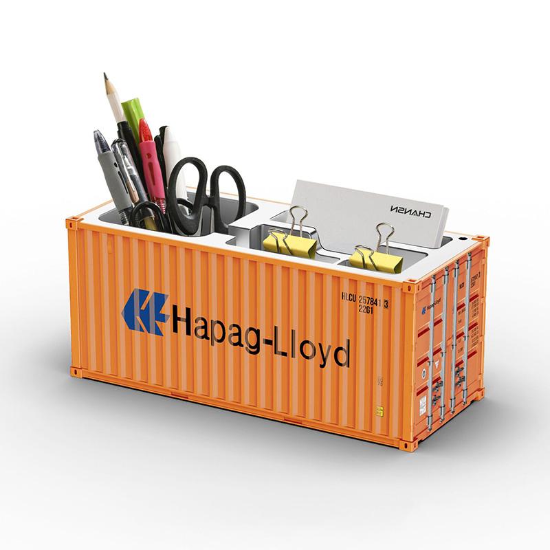 1/20 Scale Simulated Shipping Cargo Container Model Pen Holder Detachable Plastic Storage Box Desktop Organizer Household Supply