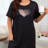 Summer Dress Women's Pajamas Plus Size Short-sleeved Short Casual Nightgown Loose Homewear
