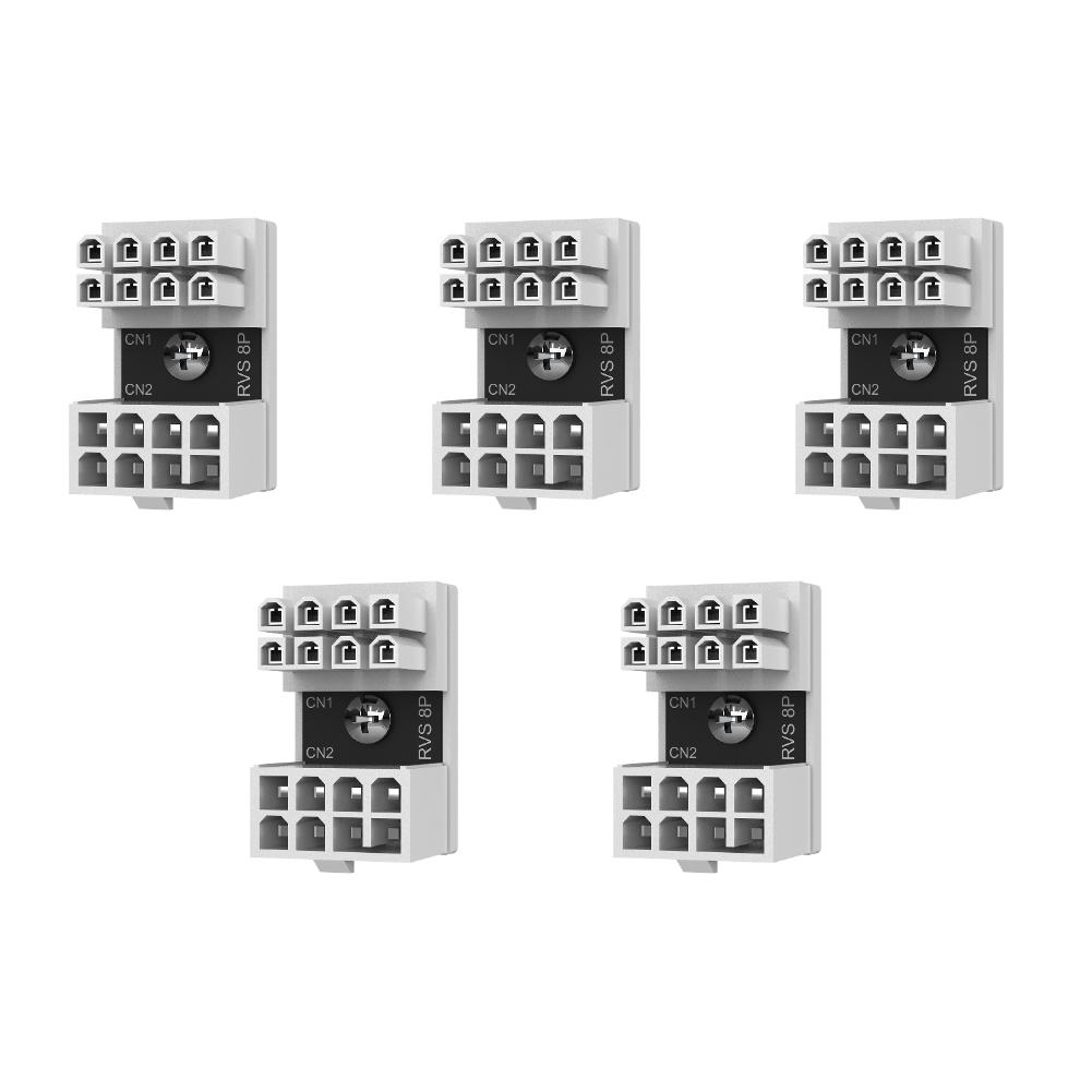 1-5 шт. 180-градусный адаптер питания ATX 8-контактный, 8-контактный female на 8-контактный male, DIY для видеокарты, аксессуары для настольного компьютера