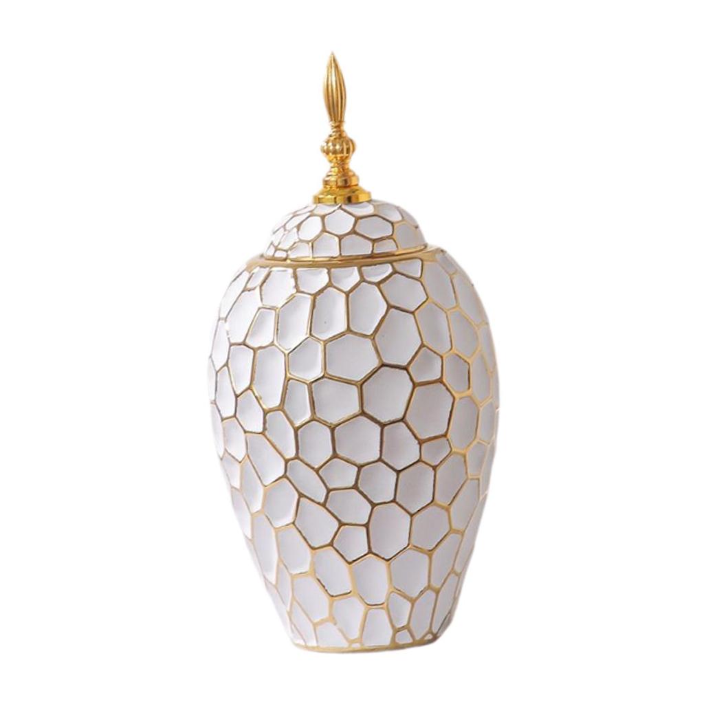 Керамическая ваза с крышкой, фарфор, банка для хранения имбиря,