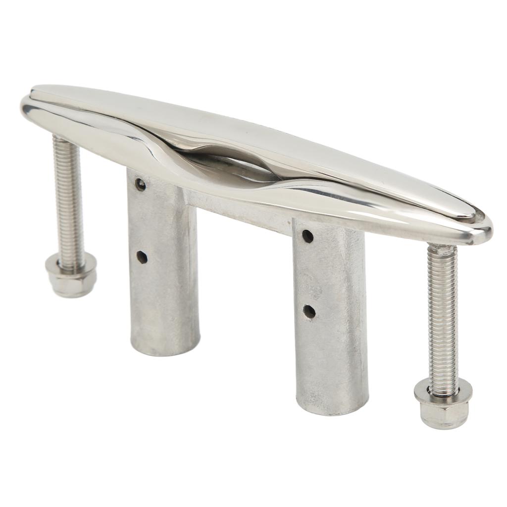6in Pull Up Boat Cleat 316 Stainless Steel Heavy Duty Marine Dock Cleat with Locknuts for Yacht