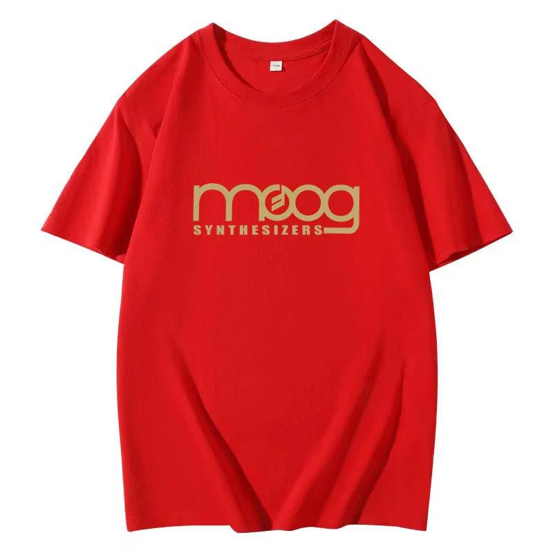 Женская унисекс футболка с круглым вырезом Moog Synthesizer черная с коротким рукавом