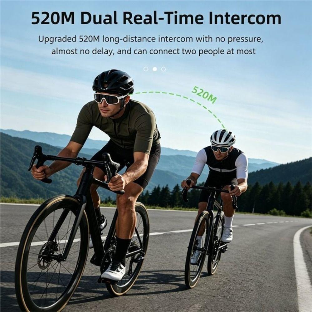 Two-Way Intercom Wireless Helmet Headset for Cycling Skiing and Climbing