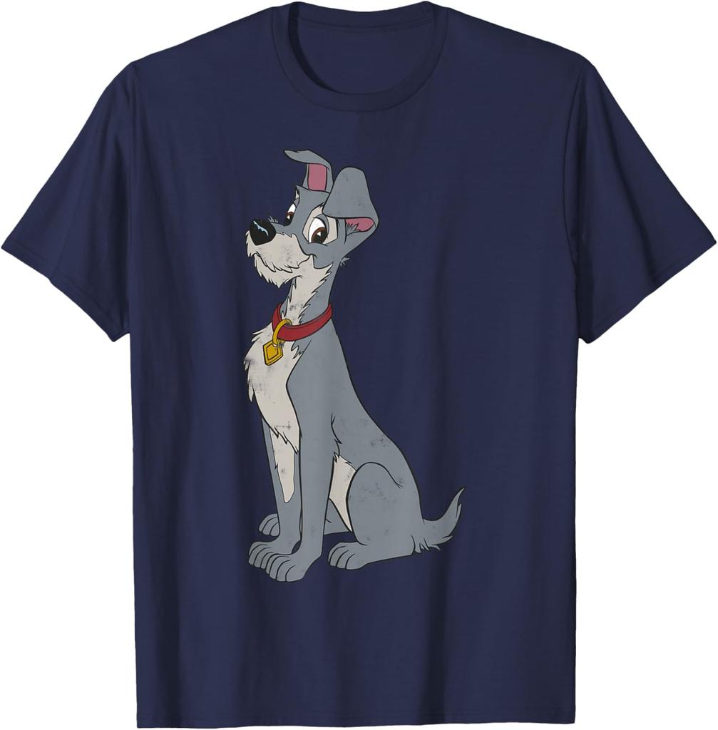 Hot Fashion Unisex Lady and The Tramp Simple Portrait T-Shirt S-4XL Four Seasons Gift