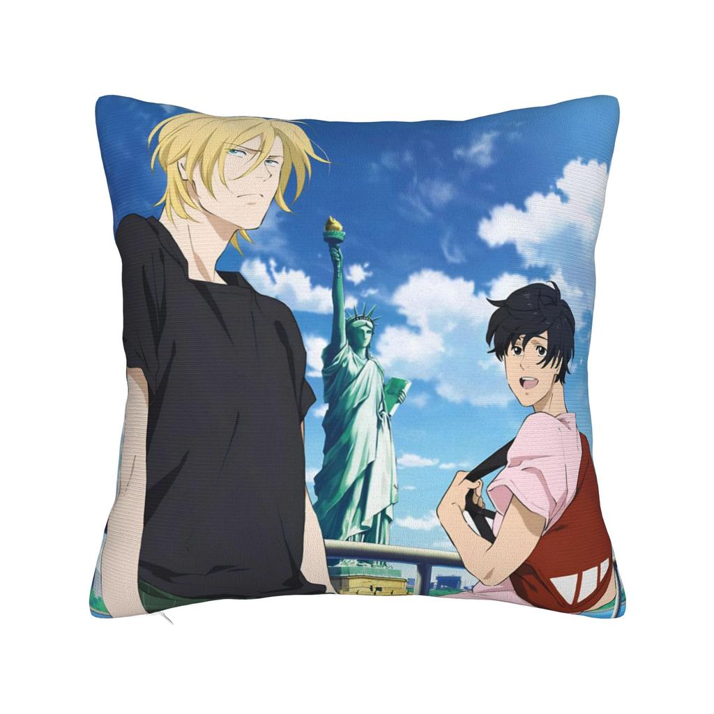 Декоративные наволочки Банановая рыба Аниме Аксессуары Постельная Подушка Чехол Наволочка Молния Много Размеров