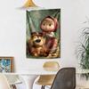 Masha Bear Wall Decor Tapestry Art For Pet Memorial Birthdaywedding Party Backdrop Family Gift
