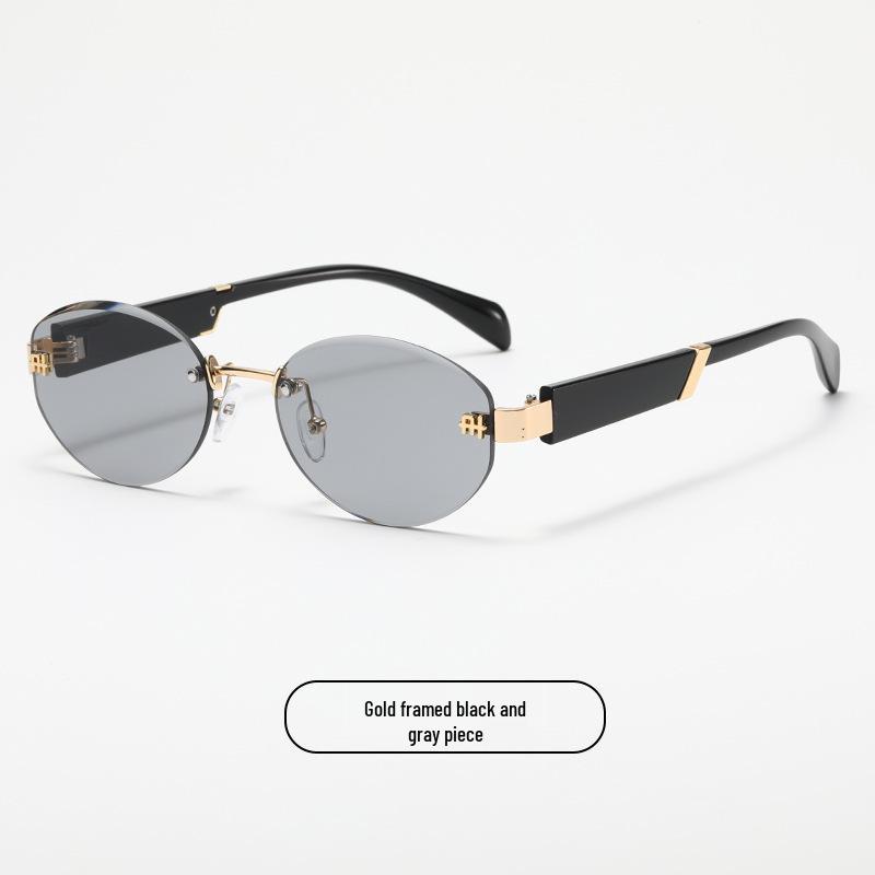 Стильные солнцезащитные очки с металлической оправой для женщин - Модный уличный стиль и защита от солнца