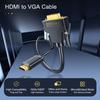 MINDPURE AD038 1.5m 1080P 60Hz HDMI To VGA Male To Male Adapter Cable with Audio and Power Port