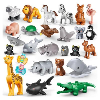 27 наборов коллекционных фигурок животных, совместимых с Duplo, разноцветных