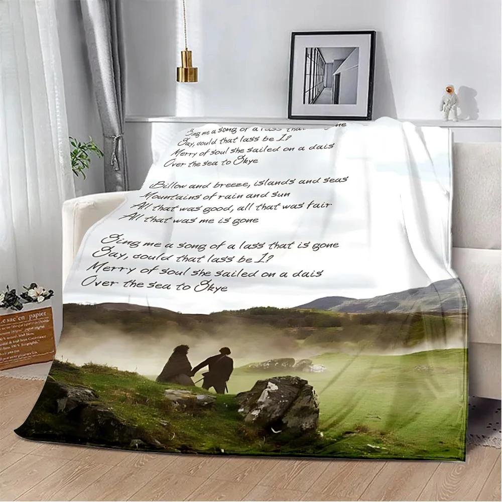 OUTLANDER TV Jamie Fraser Sassenach Dragonfly Printed Blanket Picnic Blanket Warm Soft and Comfortable Home Travel Birthday Gift