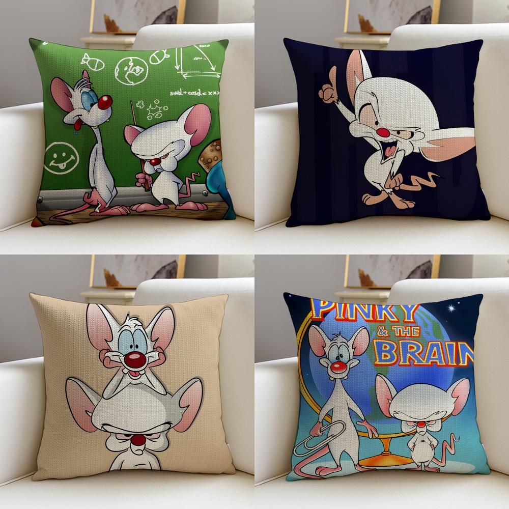 Clever PPinky and the BrainS Cushion Cover Breathable and skinfriendly linen pillowcase square removable and washable cushion
