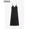 Zaprha 2025 New Arrival Pure Desire Sexy Embroidery V-neck Strap Midi Skirt Dress Waist-Tight Slim Looking 3897112