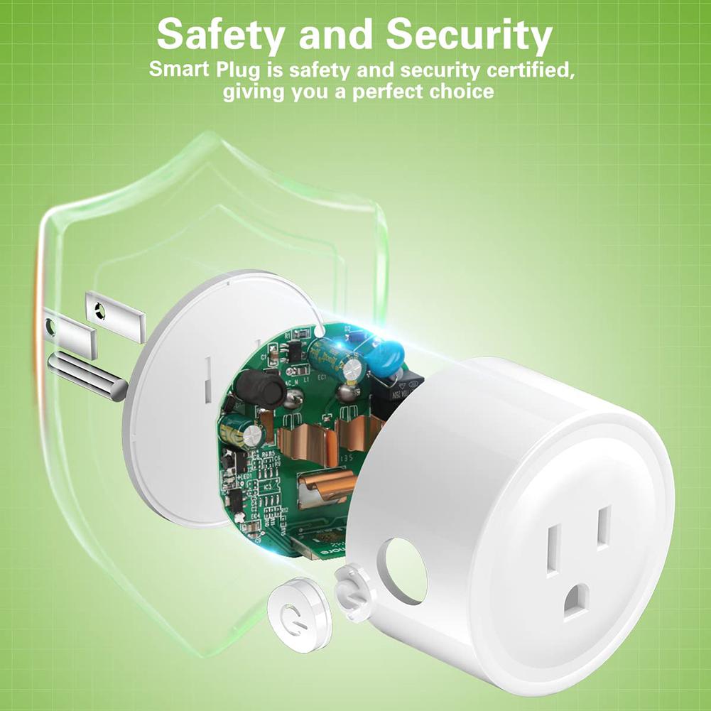 Умная вилка Tuya, Wi-Fi розетка Us 10a, розетка Smart Life, функция синхронизации, голосовое управление, работает с Alexa Google Assistant