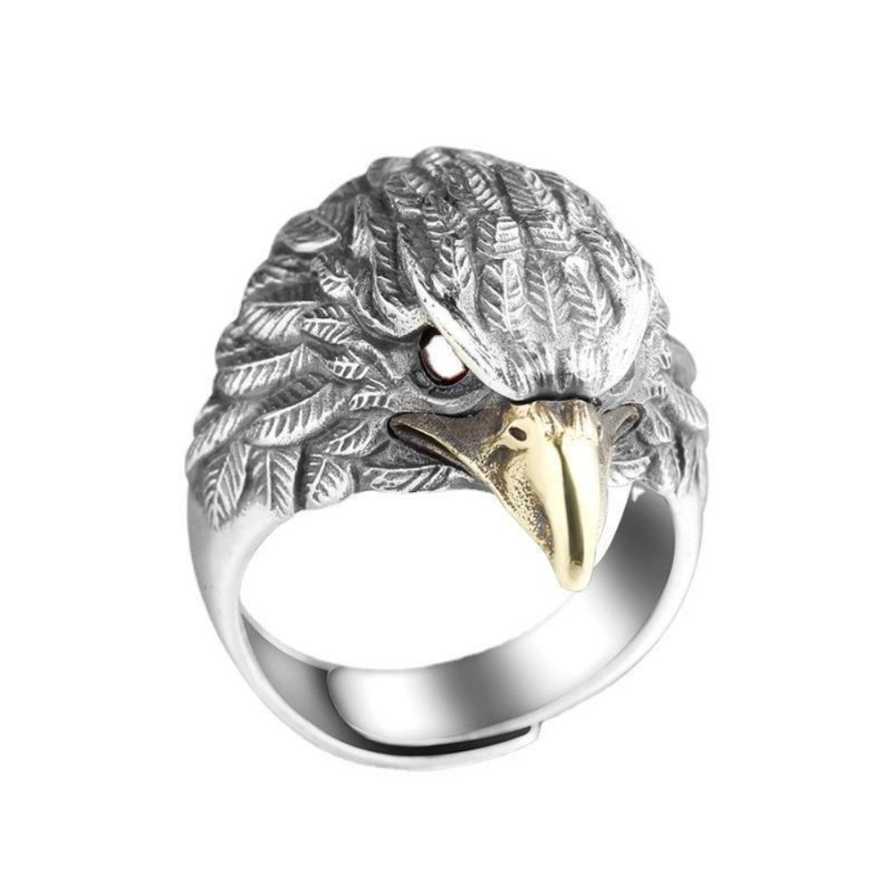 Gift Eagle Open Ring Silver Finger Decorations New Vintage Rings