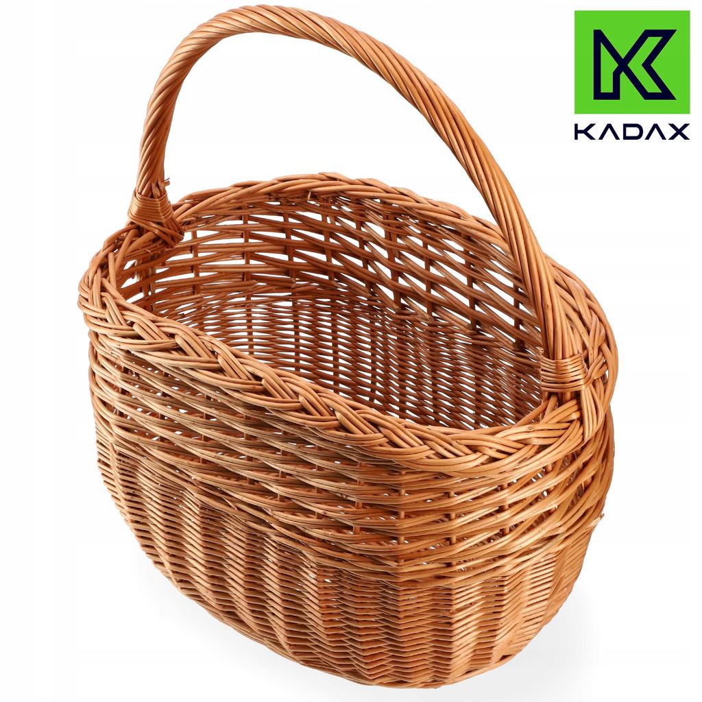 KADAX Плетеная корзина Корзинка для грибов Покупки Пикник Фрукты Из лозы Большая Эко