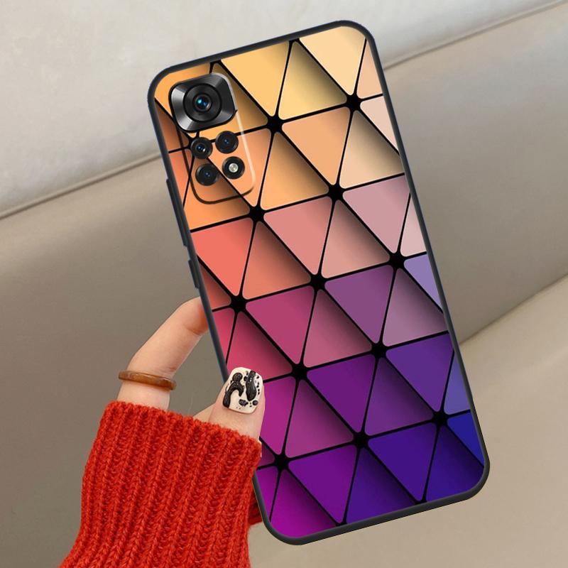 Geometric Abstract Crystal Case For Xiaomi Redmi Note 14 13 12 11 10 15 Pro Plus Cover For Redmi 15 15C 12C 10C 13C 14C