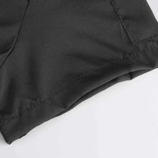 Nurse Uniform Top with 4 Pockets Zipper Half Placket Long Sleeve Side Slit Hem Loose Fit Nurse Scrub Top Workwear