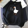 Peace Was Never An Option Goose Print Women Hoodie Casual Oversized Pullover Popular Sweatshirt Trend Unisex Clothing