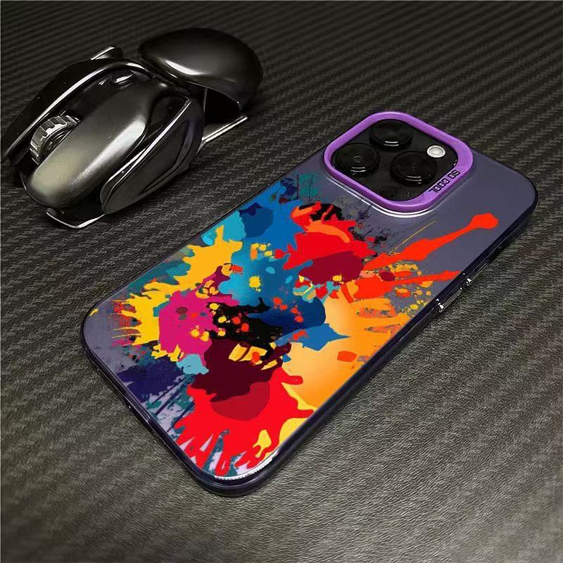 The new splashing ink is suitable for iphone17 mobile phone case Apple 15promax/14 anti-drop 13pro16 Europe and America