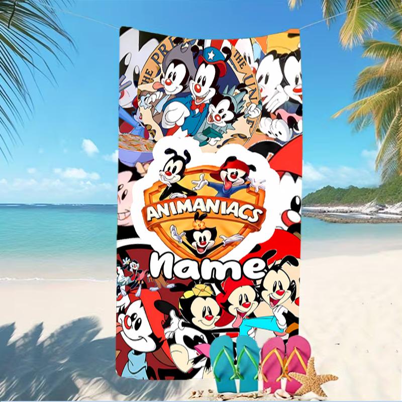 Customizable personalized beach towels Animaniacs themed designs.Suitable for the beach, yoga, sports;ideal as beach accessories