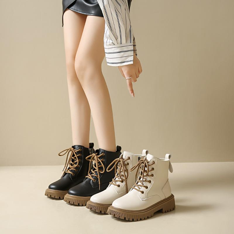 Женские ботинки Мартин большого размера в британском стиле 2025 новая модная зимняя платформа модный дизайн легко сочетаются женские ботинки