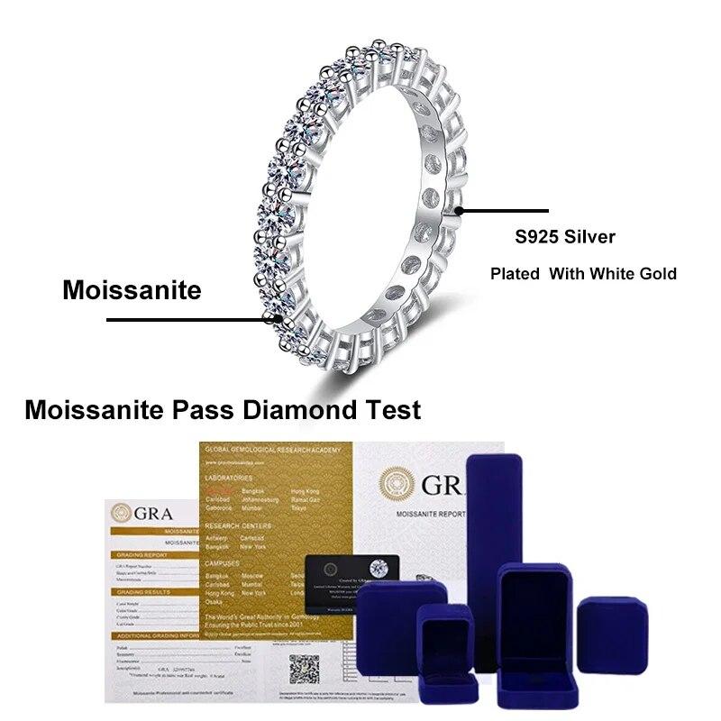 Кольцо с бриллиантом из муассанита 3 мм, стерлинговое серебро 925 пробы с позолоченным обручальным кольцом, роскошные ювелирные изделия для женщин