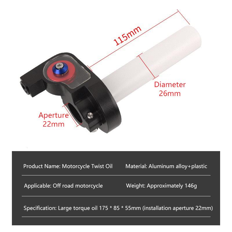 Ручки газа для мотоцикла, ручки газа с поворотом на 1/4, ручка газа быстрого действия для кроссовых мотоциклов, запчасти и аксессуары