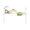Выдвижная стойка для хранения вещей, устойчивая к коррозии, прочная, несущая, для ванной комнаты, под раковиной, расширяемая, из прочного металла