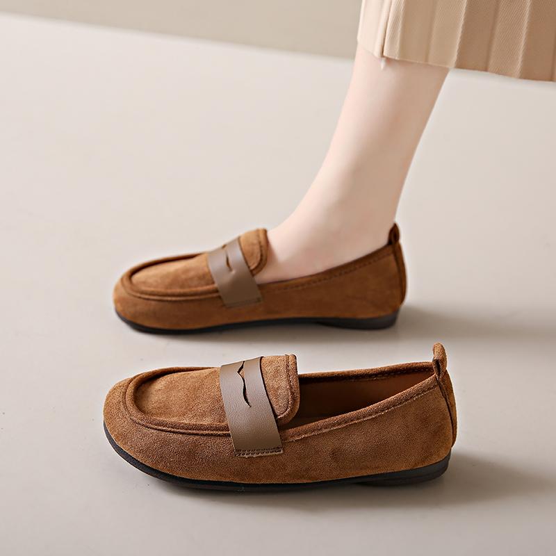Женская обувь 2024 года, высококачественные женские туфли-лодочки без застежек, повседневные туфли-лодочки для отдыха на открытом воздухе, женские туфли с круглым носком и мягкой подошвой, большие размеры, женская обувь