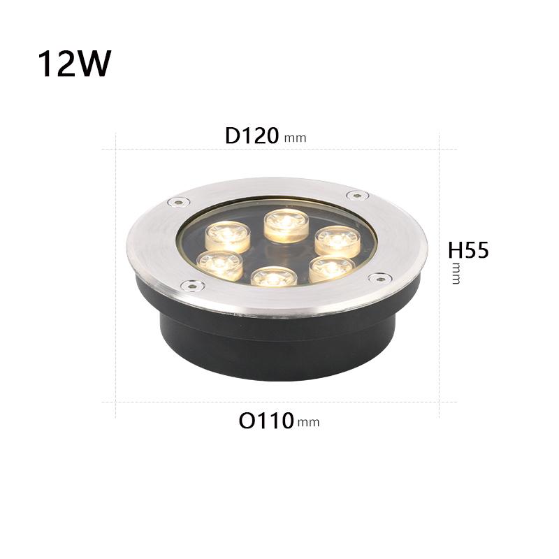 Spotlight 30 IP67 Waterproof Garden Decoration LED Underground Light 6W 10W 12W Outdoor Landscape Floor Light Square Floor Light