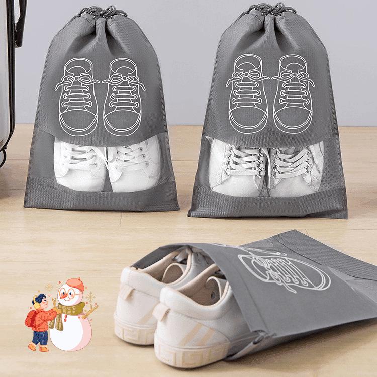 Large Dust-Proof Non-Woven Shoe Storage Drawstring Bag for Travel