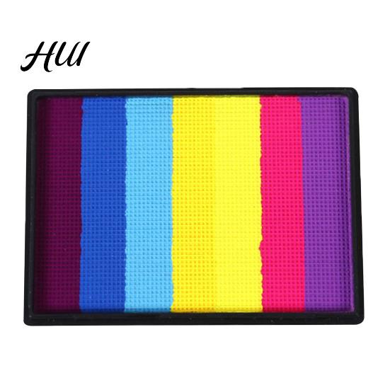 Rainbow Face Paint 50G for Body Painting, High Pigment Makeup Kids Halloween Party Cosplay, Washable Adults Long Lasting