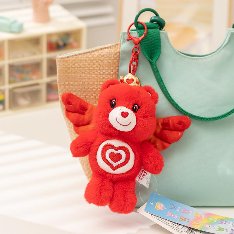 Оригинальный брелок-подвеска Care Bears Love Bear с функцией звонка, плюшевая игрушка