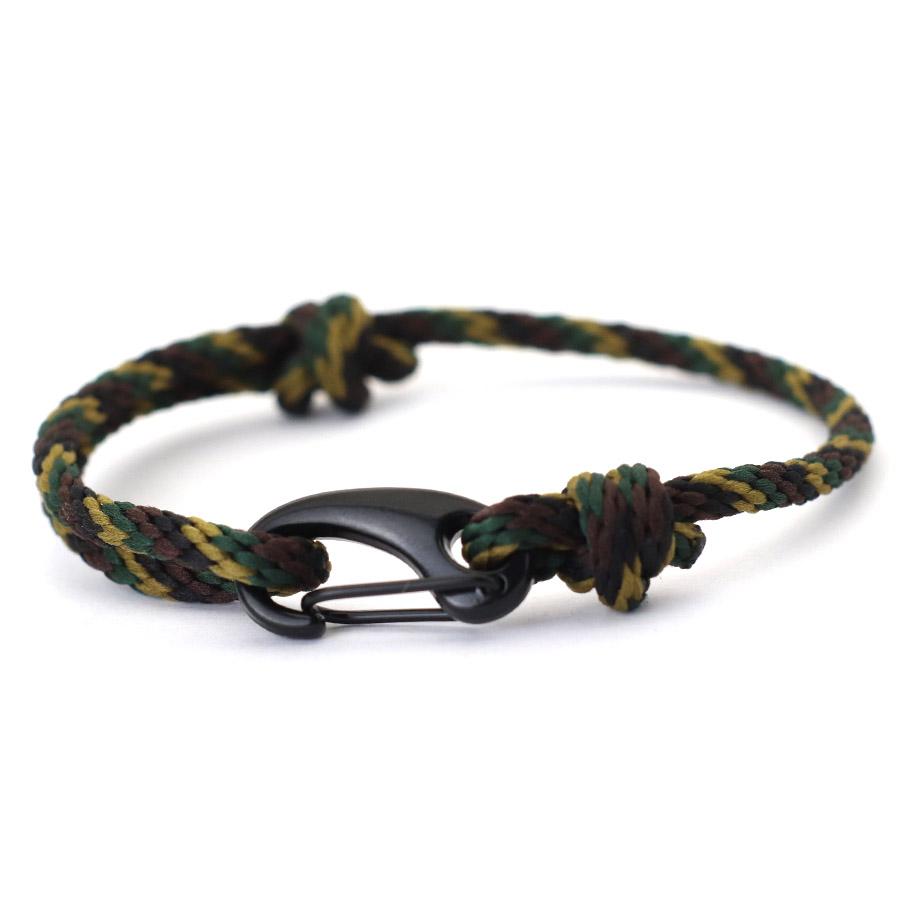 New Handmade Ethnic String Bracelet For Men Marine Fabric Nautical Braslet Black D Buckle Climbing Rope Braclet Beach Pulseria