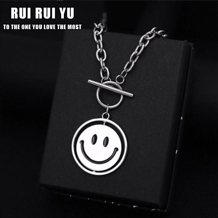 QQs вращающийся смайлик плачущее лицо ожерелье переключатель выражение хип-хоп модные мужские и женские индивидуальные украшения