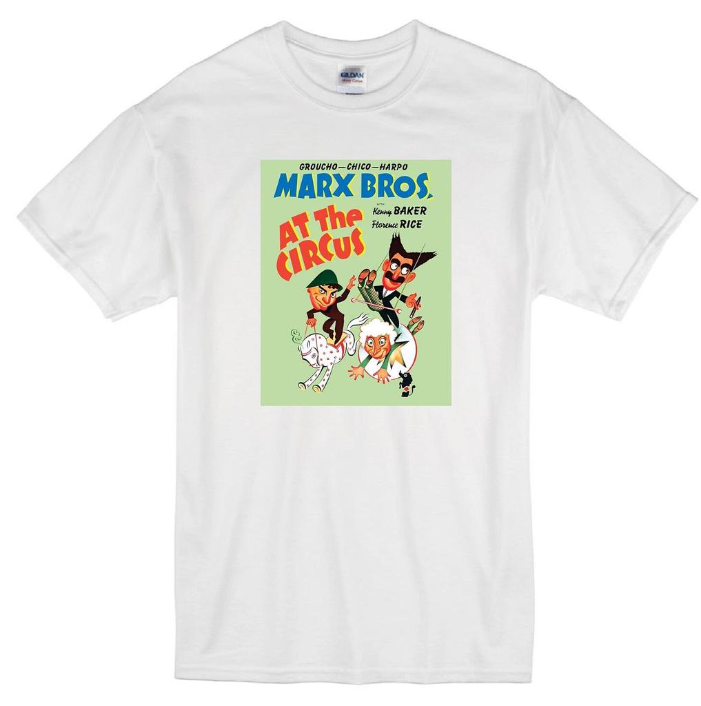 MARX BROTHERS AT THE CIRCUS GROUCHO CHICO HARPO CLASSIC MOVIE WHITE T-shirt